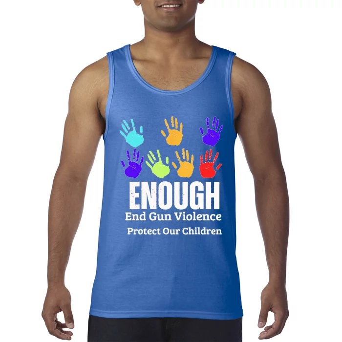 Enough End Gun Violence Protect Our Children Wear Orange Tank Top