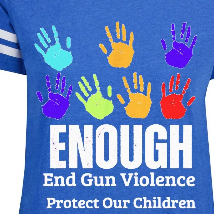 Enough End Gun Violence Protect Our Children Wear Orange Enza Ladies Jersey Football T-Shirt