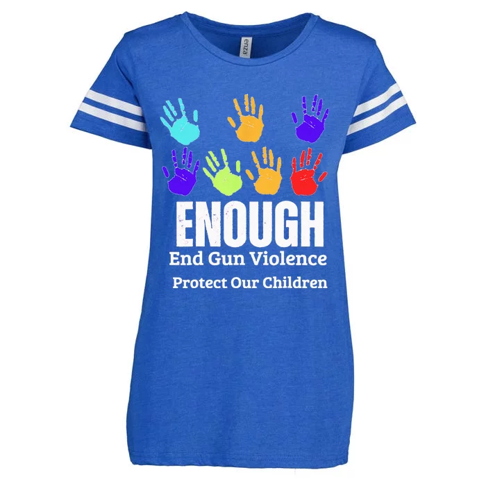 Enough End Gun Violence Protect Our Children Wear Orange Enza Ladies Jersey Football T-Shirt