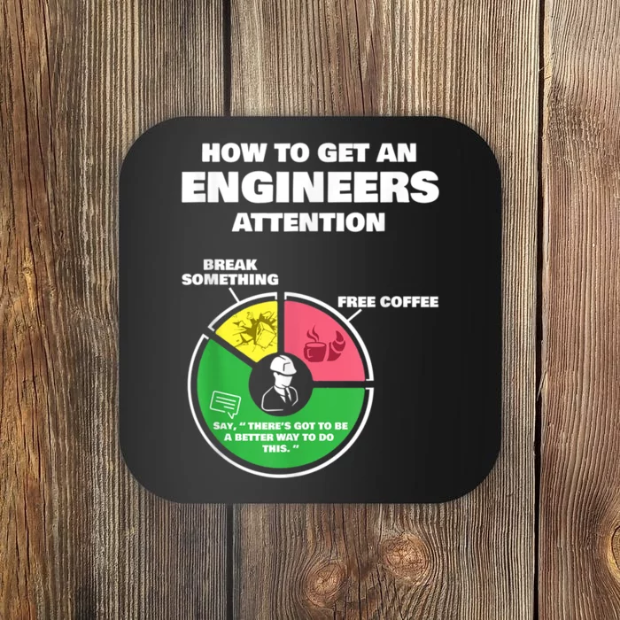 Engineer Engineering Gifts How To Get Engineers Attention Coaster