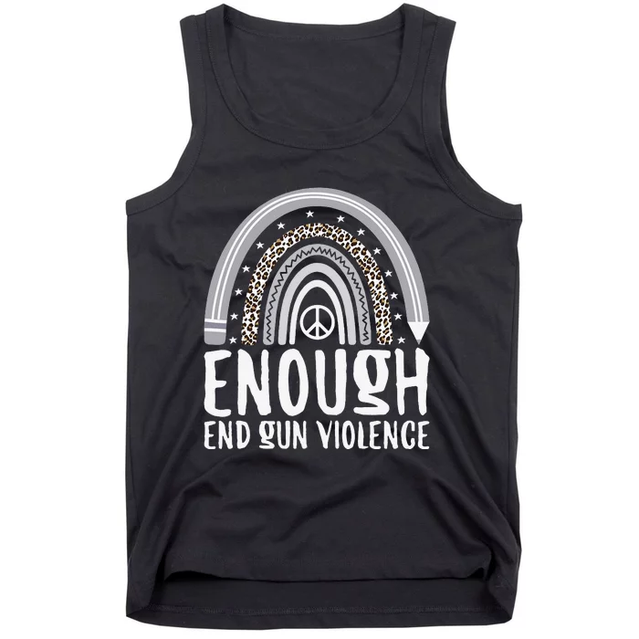 Enough End Gun Violence Awareness Day Rainbow Wear Orange Tank Top