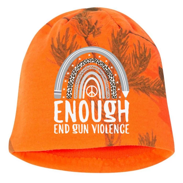 Enough End Gun Violence Awareness Day Rainbow Wear Orange Kati - Camo Knit Beanie