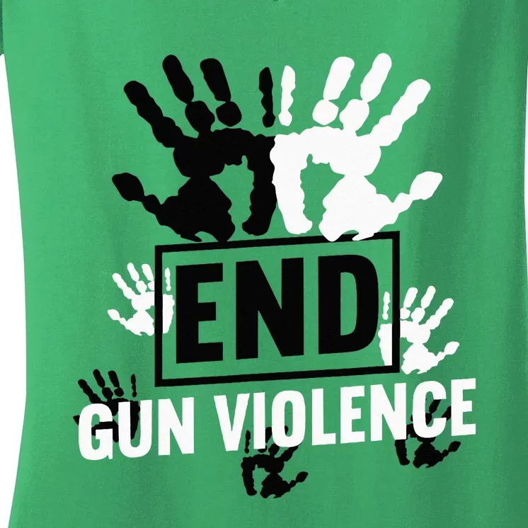 Enough End Gun Violence Awareness Day In June Wear Orange Women's V-Neck T-Shirt