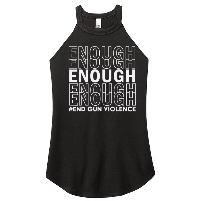 Enough End Gun Violence Awareness Day Wear Orange Women’s Perfect Tri Rocker Tank