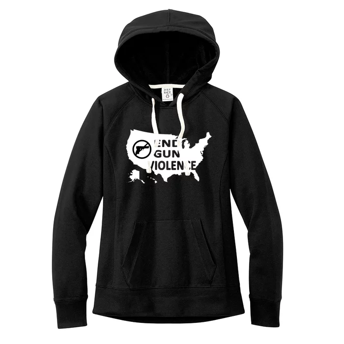 Enough End Gun Violence No Gun Wear Orange Stop Gun Violence Women's Fleece Hoodie