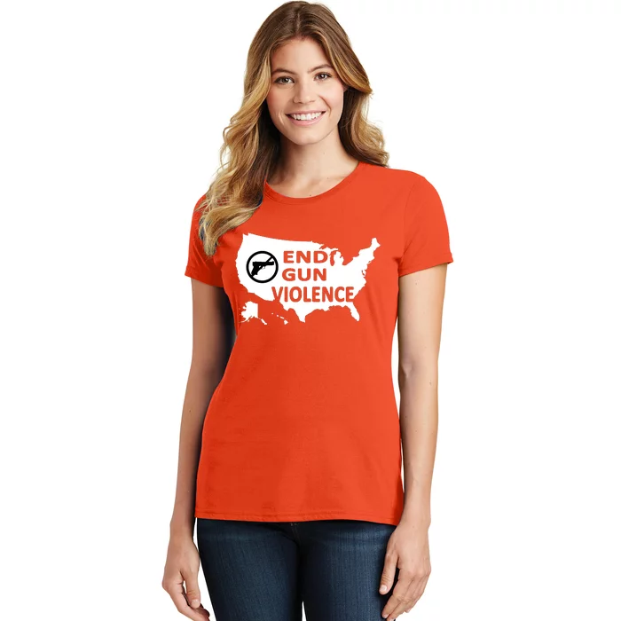 Enough End Gun Violence No Gun Wear Orange Stop Gun Violence Women's T-Shirt