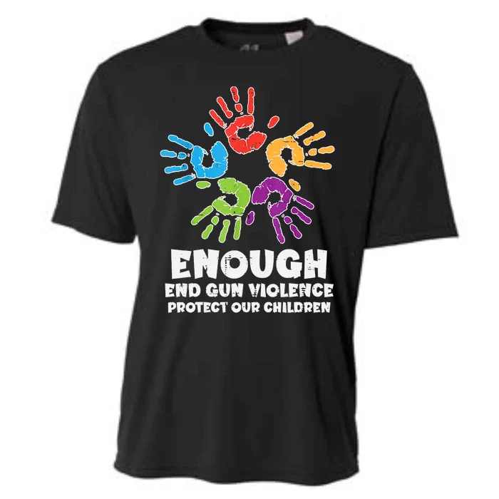 Enough End Gun Violence Protect Our Children Orange Mom Dad Cooling Performance Crew T-Shirt