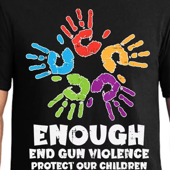 Enough End Gun Violence Protect Our Children Orange Mom Dad Pajama Set