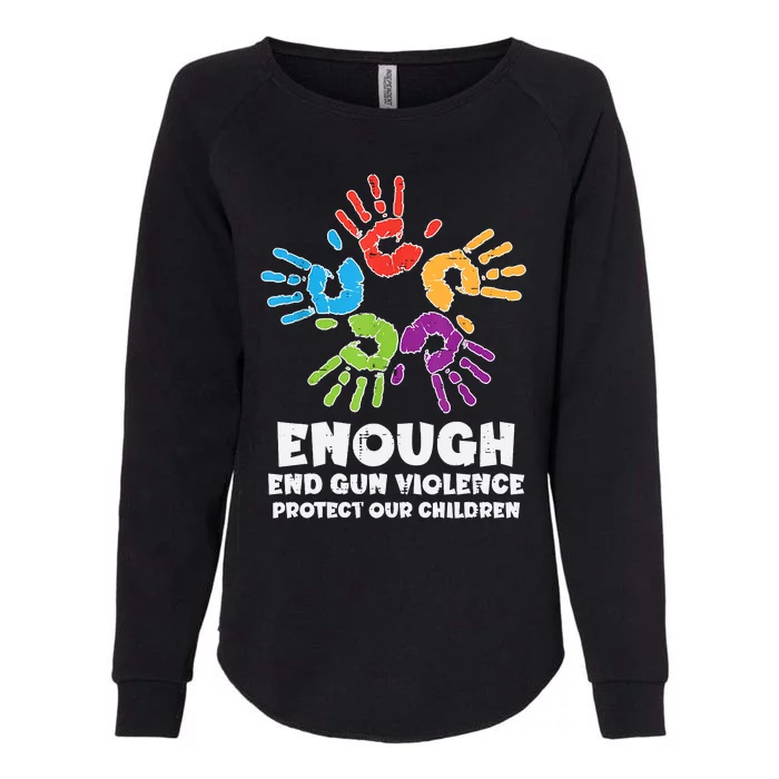 Enough End Gun Violence Protect Our Children Orange Mom Dad Womens California Wash Sweatshirt