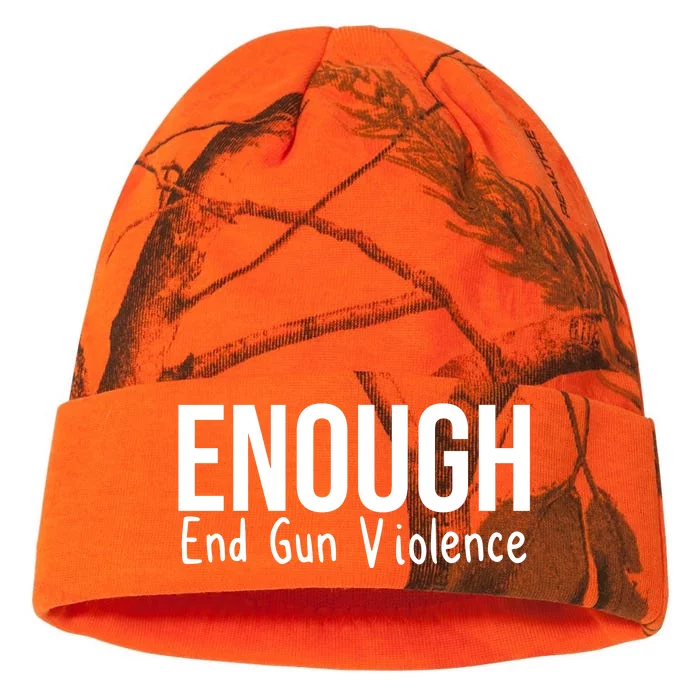 Enough End Gun Violence No More Guns Kati - 12in Camo Beanie