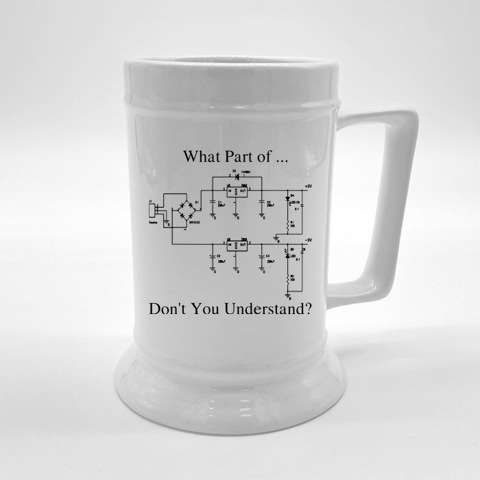 Electrical Engineer Gift Funny Engineering Sarcasm Front & Back Beer Stein