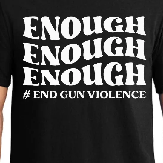 Enough End Gun Violence Awareness Day Groovy Wear Orange Pajama Set