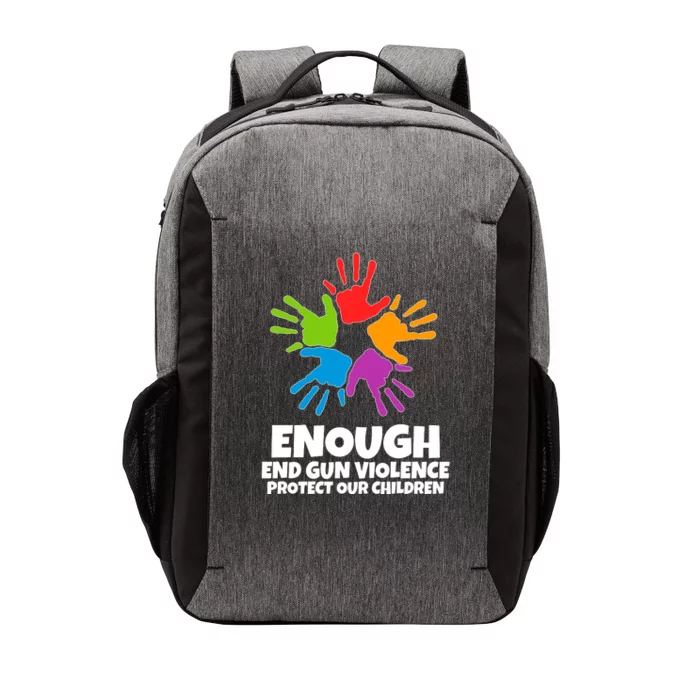 Enough End Gun Violence Protect Our Children Handprint Vector Backpack