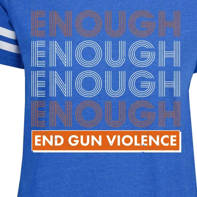 Enough End Gun Violence Enza Ladies Jersey Football T-Shirt