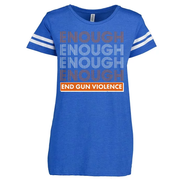 Enough End Gun Violence Enza Ladies Jersey Football T-Shirt