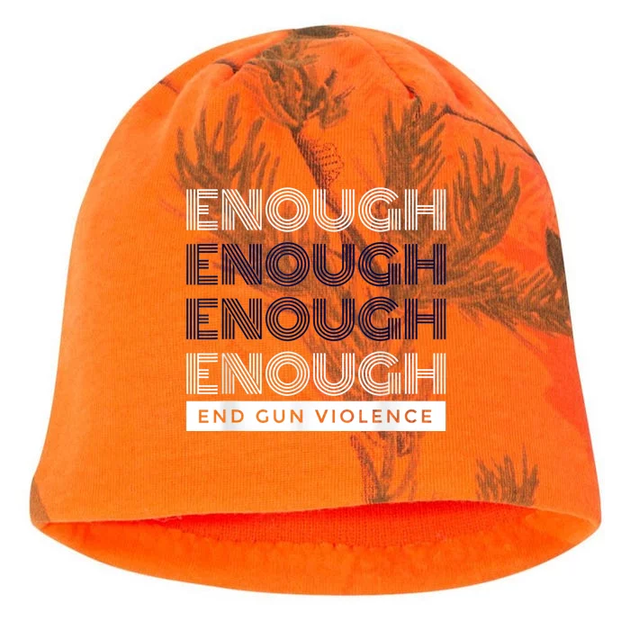 Enough End Gun Violence No Gun Awareness Day Wear Orange Kati - Camo Knit Beanie