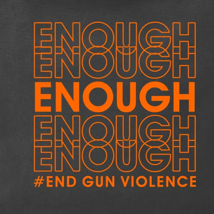 Enough End Gun Violence Protect Our Children Orange Zip Tote Bag