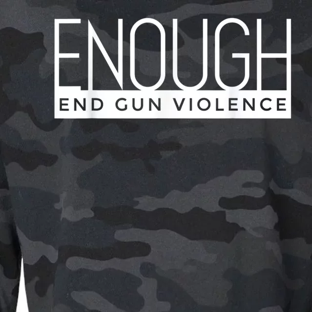 Enough End Gun Violence No Gun Awareness Day Wear Orange Cropped Pullover Crew