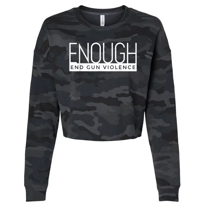 Enough End Gun Violence No Gun Awareness Day Wear Orange Cropped Pullover Crew