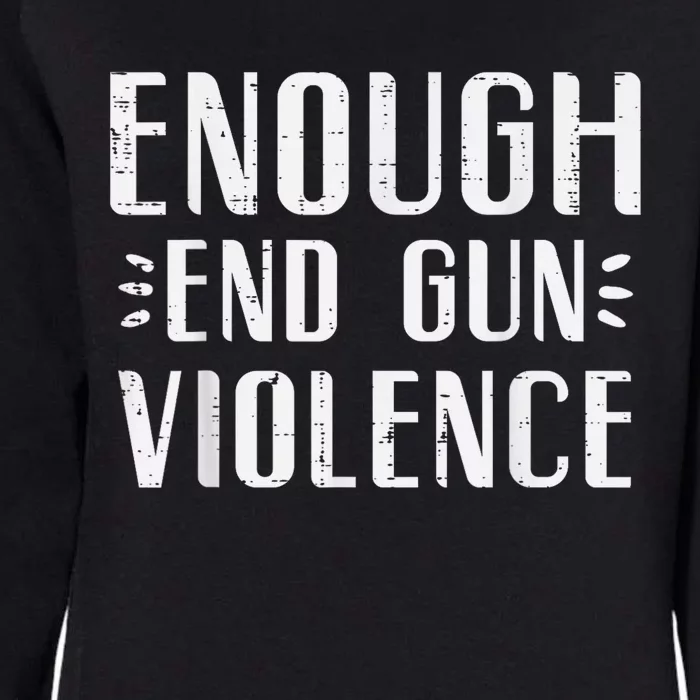 Enough End Gun Violence Awareness Orange Womens California Wash Sweatshirt