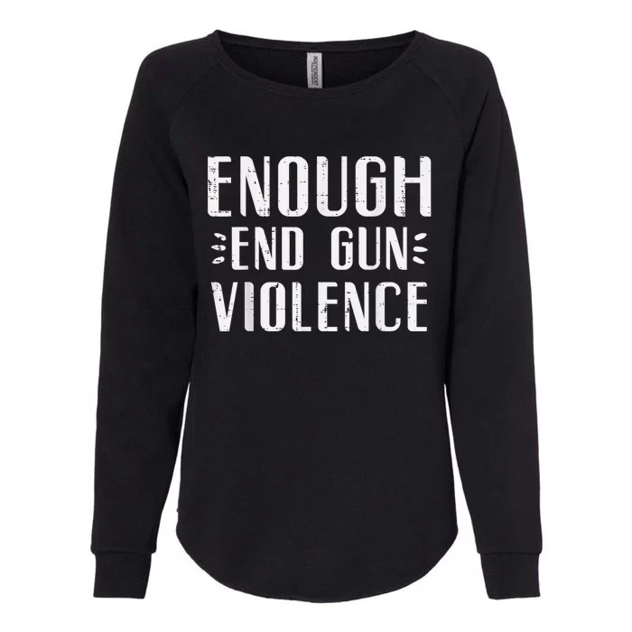 Enough End Gun Violence Awareness Orange Womens California Wash Sweatshirt