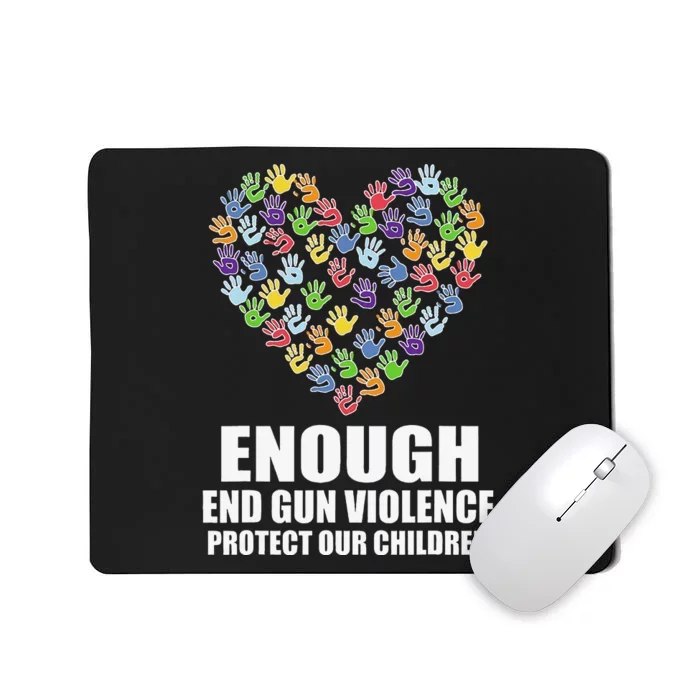 Enough End Gun Violence Protect Our Children Orange Mom Dad Mousepad