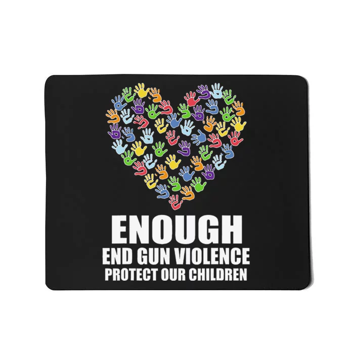 Enough End Gun Violence Protect Our Children Orange Mom Dad Mousepad