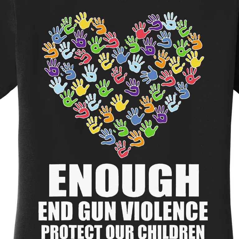 Enough End Gun Violence Protect Our Children Orange Mom Dad Women's T-Shirt