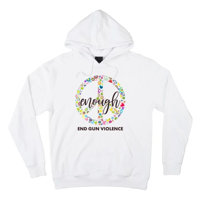 Enough End Gun Violence Peace Sign Hoodie