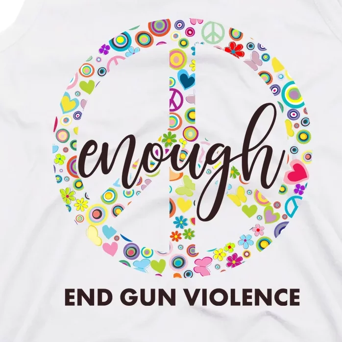 Enough End Gun Violence Peace Sign Tank Top