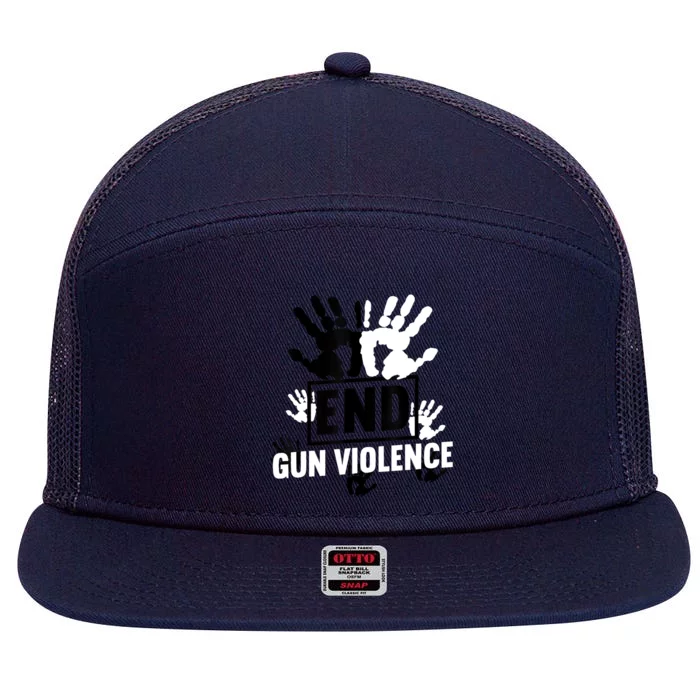 Enough End Gun Violence Awareness Day In June Wear Orange 7 Panel Mesh Trucker Snapback Hat