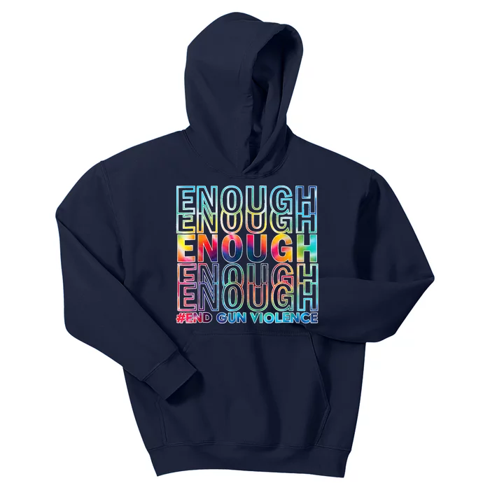 Enough End Gun Violence Awareness Day Wear Orange Kids Hoodie