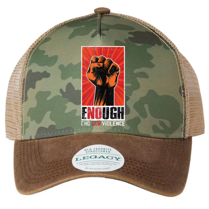 Enough End Gun Violence Awareness Anti Gun Activist Design Legacy Tie Dye Trucker Hat