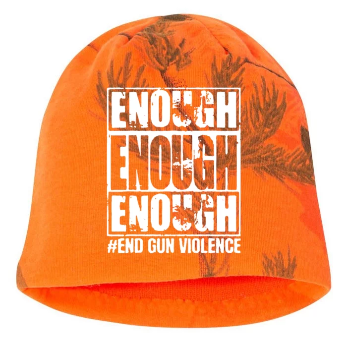 Enough End Gun Violence No Gun Wear Orange Strop Gun Violence Kati - Camo Knit Beanie