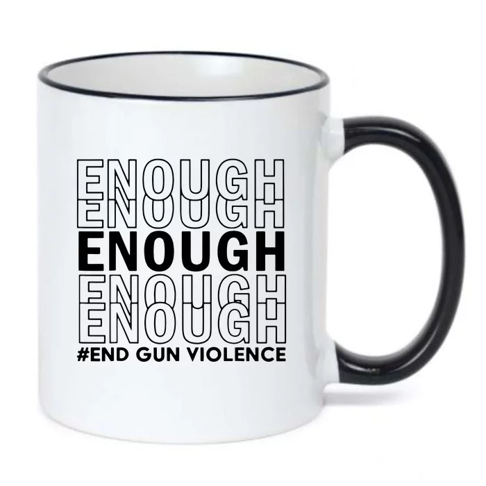 Enough End Gun Violence Awareness Day Wear Orange No To Violence Black Color Changing Mug