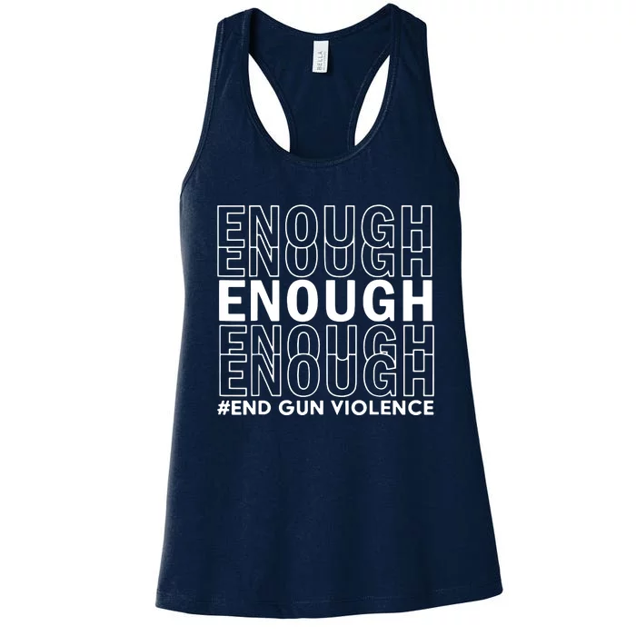 Enough End Gun Violence Awareness Day Wear Orange No To Violence Women's Racerback Tank