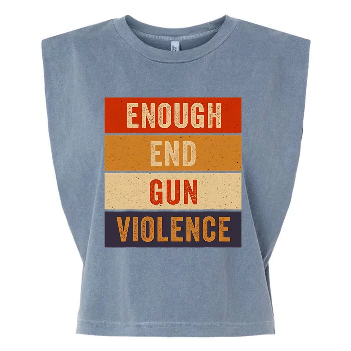 Enough End Gun Violence Awareness Day Wear Orange Garment-Dyed Women's Muscle Tee