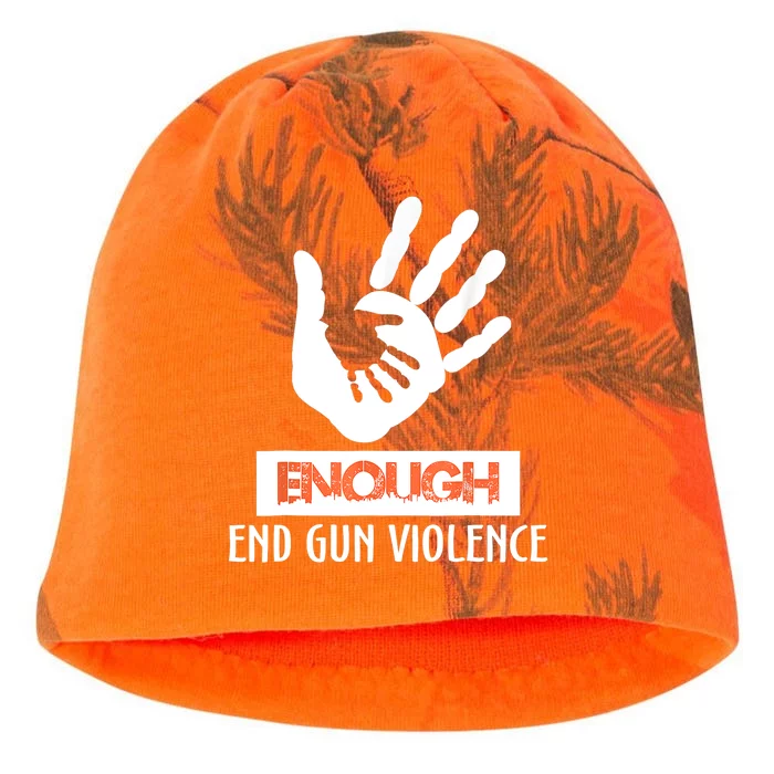 Enough End Gun Violence No Gun Awareness Day Wear Orange Kati - Camo Knit Beanie