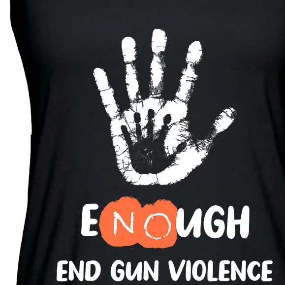 Enough End Gun Violence No Gun Anti Violence No Gun Ladies Essential Flowy Tank