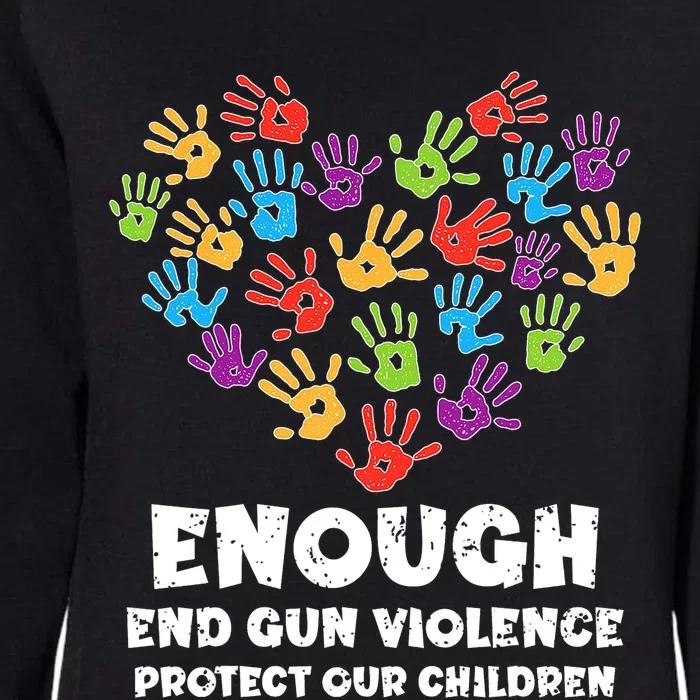 Enough End Gun Violence Protect Our Children Orange Mom Dad Womens California Wash Sweatshirt