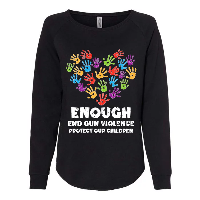 Enough End Gun Violence Protect Our Children Orange Mom Dad Womens California Wash Sweatshirt