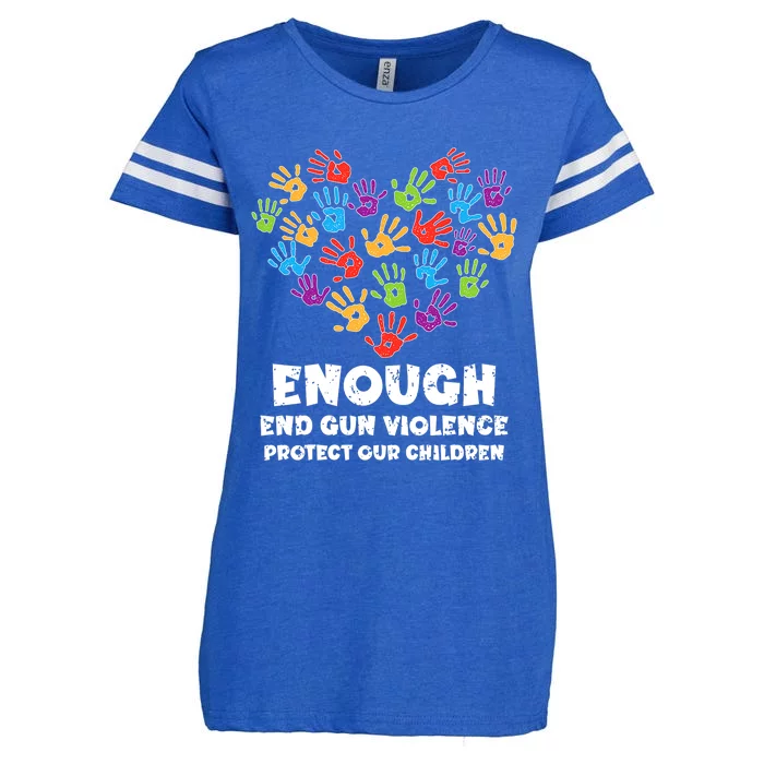 Enough End Gun Violence Protect Our Children Orange Mom Dad Enza Ladies Jersey Football T-Shirt