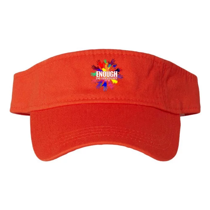 Enough End Gun Violence No Gun Awareness Day Valucap Bio-Washed Visor