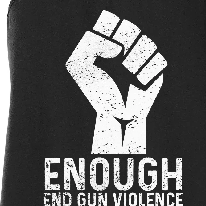 Enough End Gun Violence No Gun Awareness Day Wear Orange Women's Racerback Tank