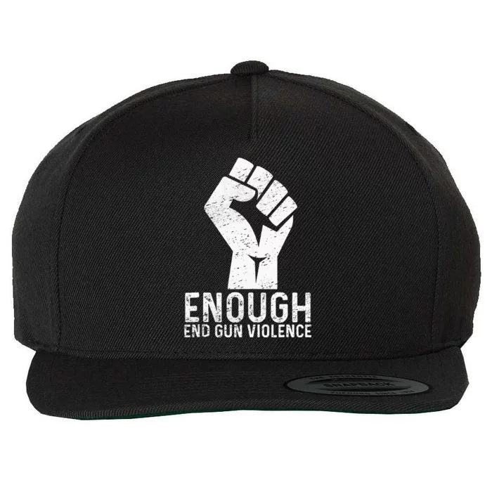 Enough End Gun Violence No Gun Awareness Day Wear Orange Wool Snapback Cap