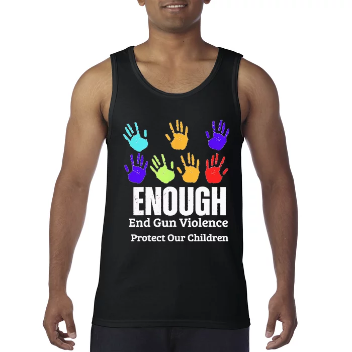 Enough End Gun Violence Protect Our Children Wear Orange Tank Top