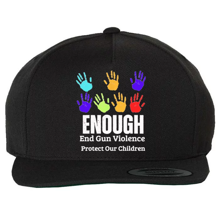 Enough End Gun Violence Protect Our Children Wear Orange Wool Snapback Cap