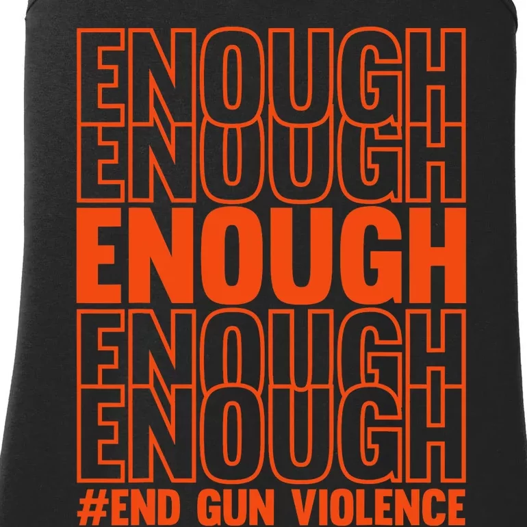 Enough End Gun Violence Protect Our Children Orange Mom Dad Ladies Essential Tank