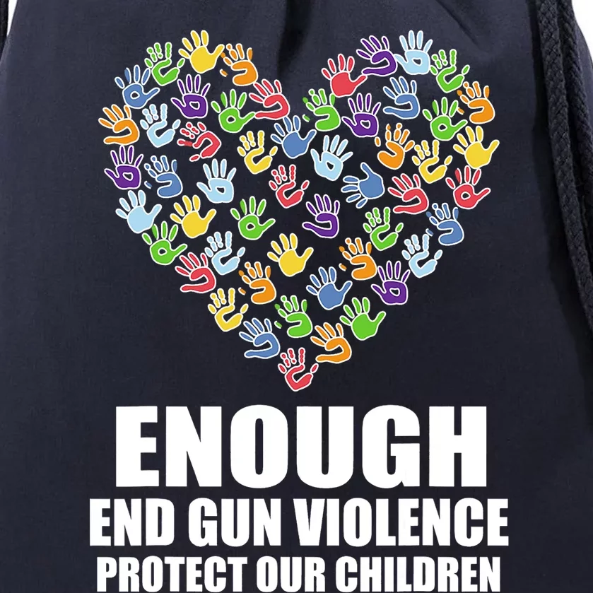 Enough End Gun Violence Protect Our Children In June We Wear Orange Drawstring Bag