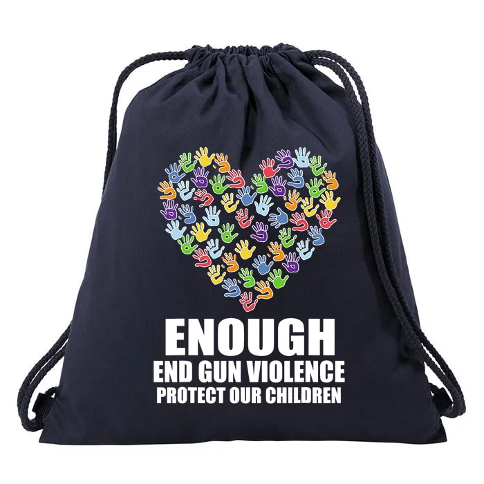 Enough End Gun Violence Protect Our Children In June We Wear Orange Drawstring Bag